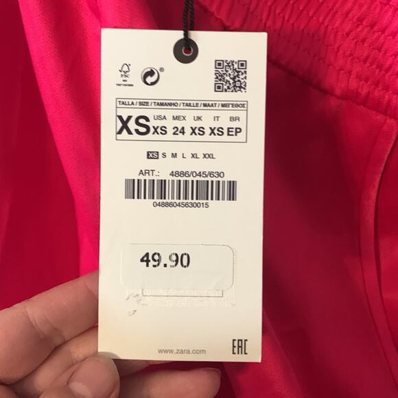 Zara womens XS pink barbie satin pants casual relax soft trousers modest cute - Picture 8 of 10